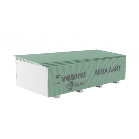 Гипсокартон Vetonit (Gyproc) Аква Лайт 2500х1200х9.5